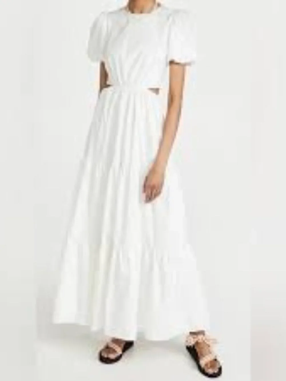 WAYF Plaza Cut Out Tiered Maxi Dress S